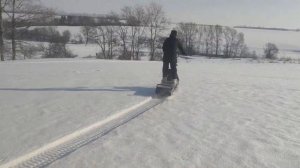 покатушки , мотоснегокат огонь!