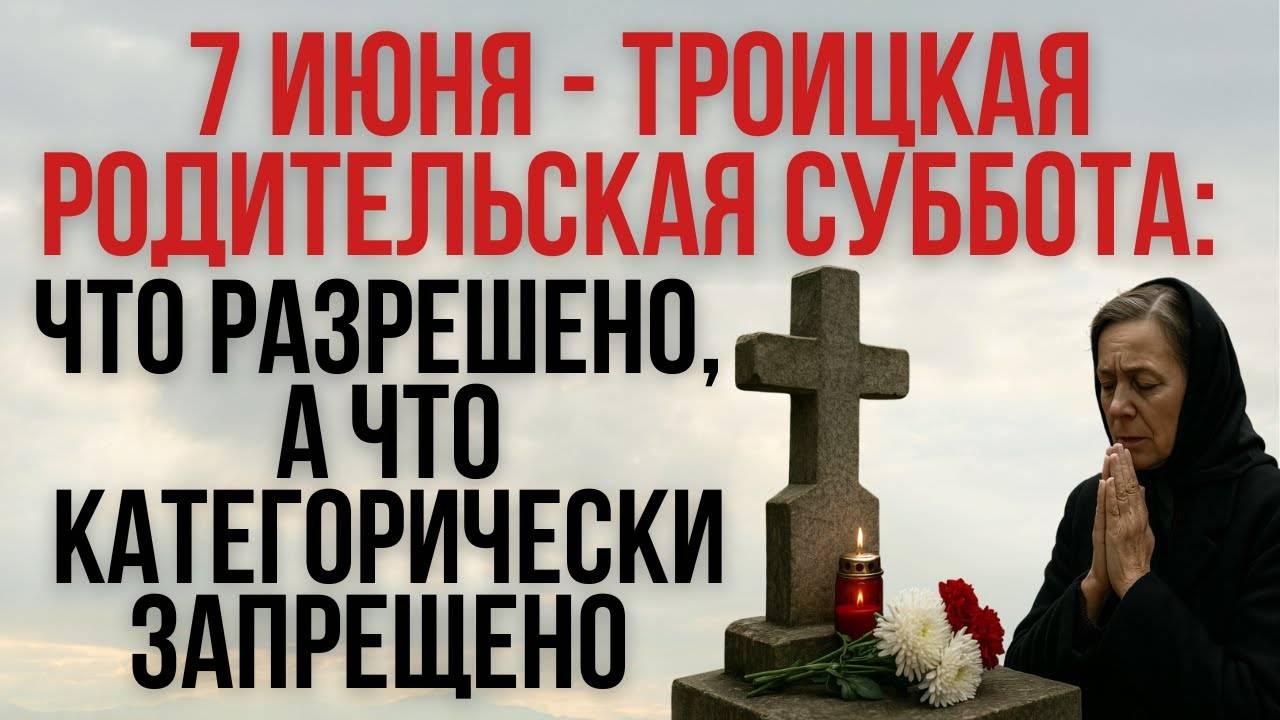7 ИЮНЯ — Троицкая родительская суббота： Что Разрешено, А Что КАТЕГОРИЧЕСКИ ЗАПРЕЩНО