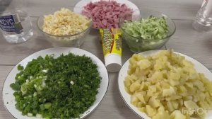 Окрошка самый простой рецепт приготовления!