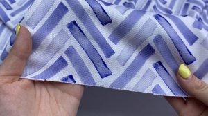 Вискоза белого цвета с принтом    фиолетовый паркет  17551