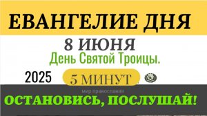 8 июня воскресенье Троица Евангелие дня 2025 с толкованием