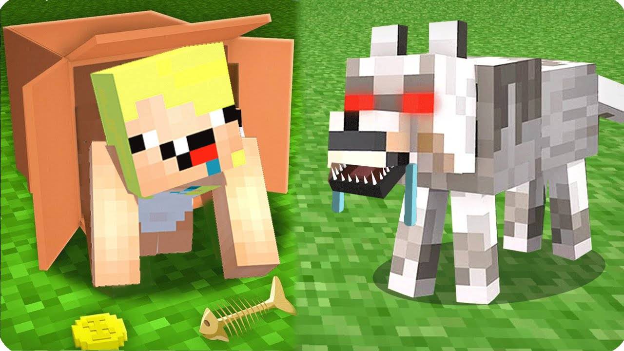 😰 ОЙ.. Я НЕ СПАСУСЬ от ЭТОЙ ЗЛОЙ СОБАКИ! БЕДНЫЙ НУБИК в МАЙНКРАФТ