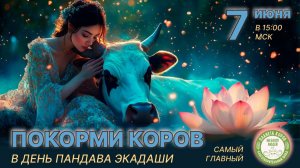 Кормление коров онлайн в день Пандава Экадаши, 07.06.2025г., Планета коров