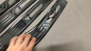 Накладки на внешний порог карбон для Haval Dargo