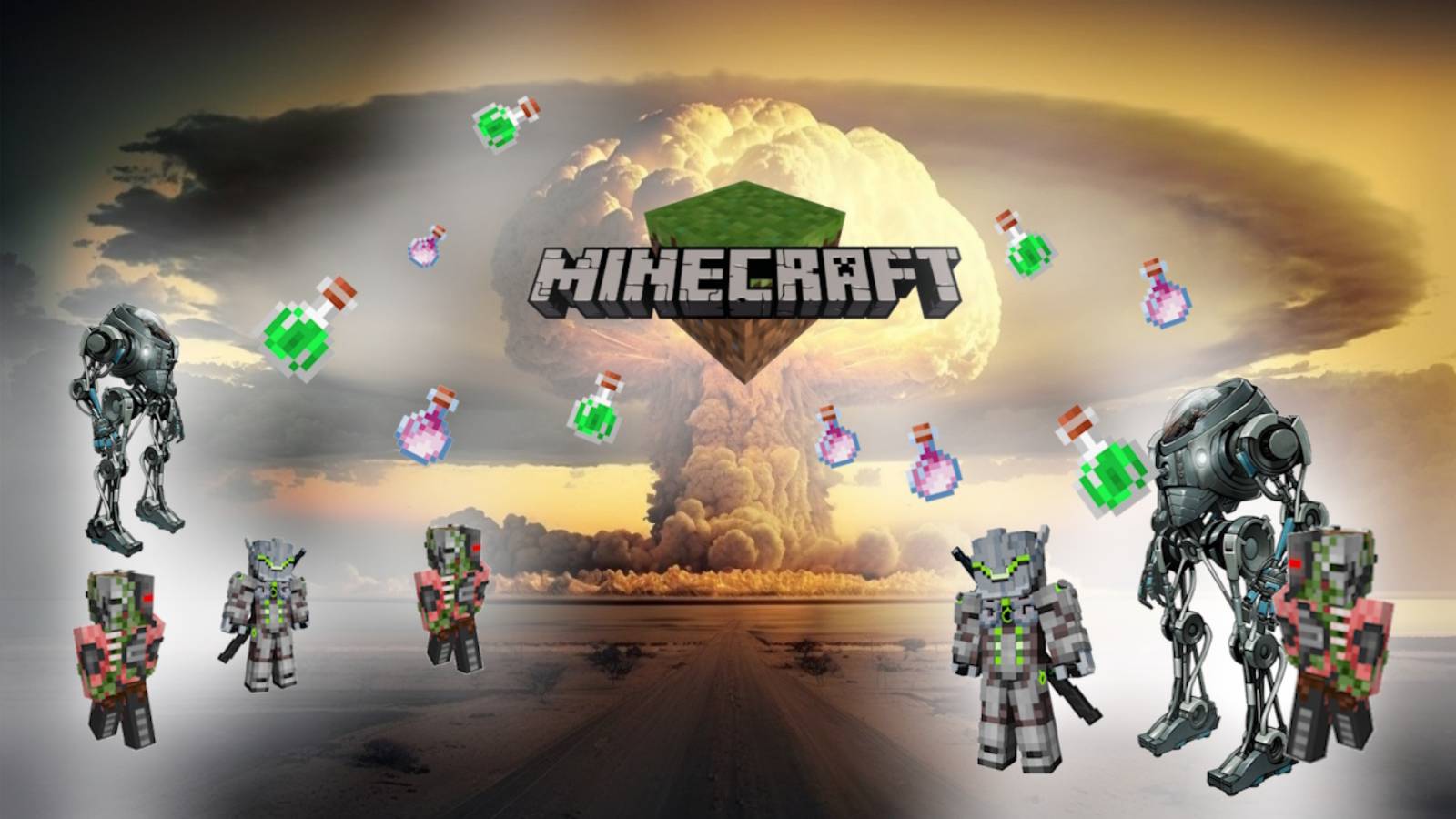 MineCraft бесплотные земли - подземный мир варим зелье