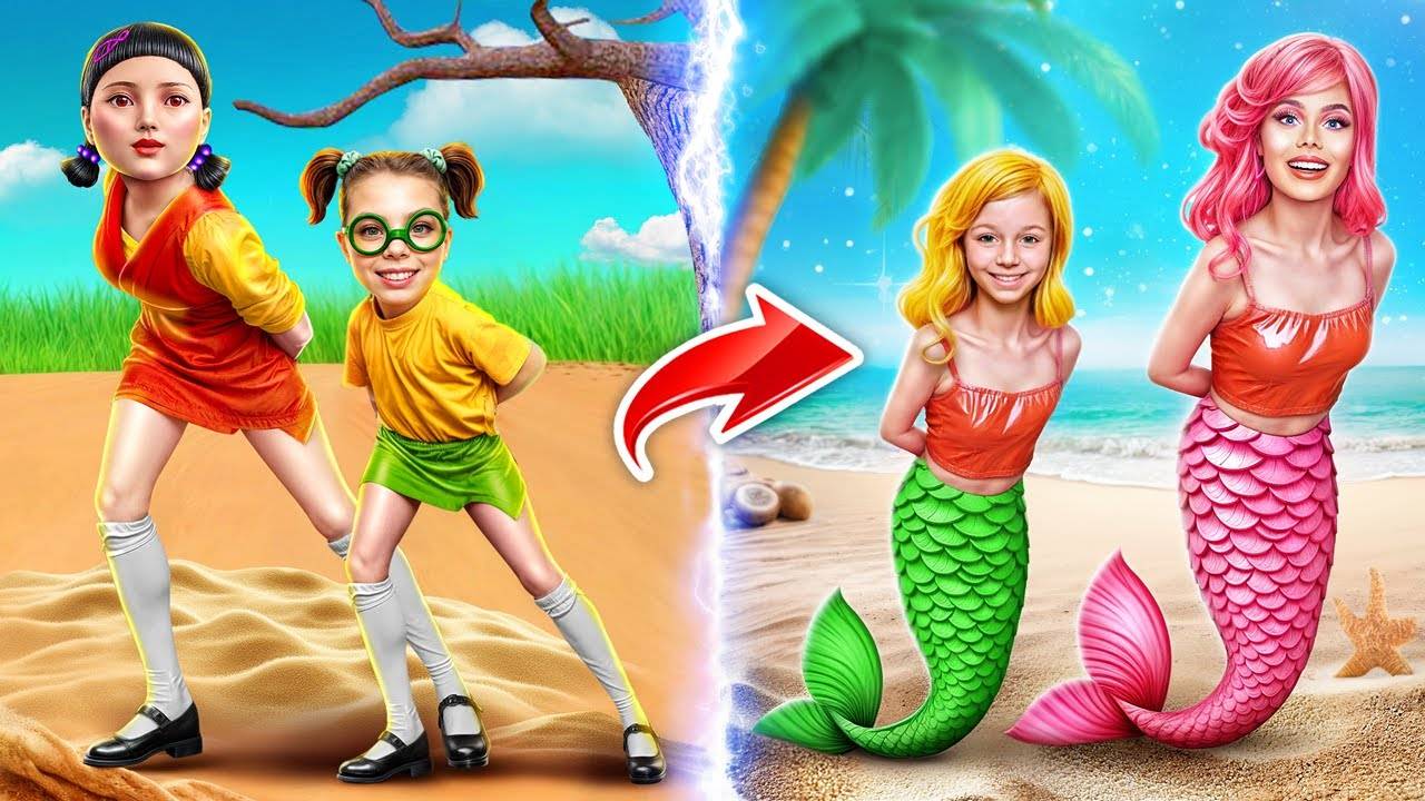 Преображение с Куклой из Игры в Кальмара. Из гадкого утенка в звезду!