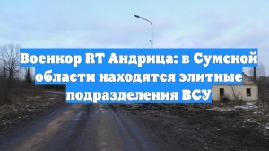 Военкор RT Андрица: в Сумской области находятся элитные подразделения ВСУ