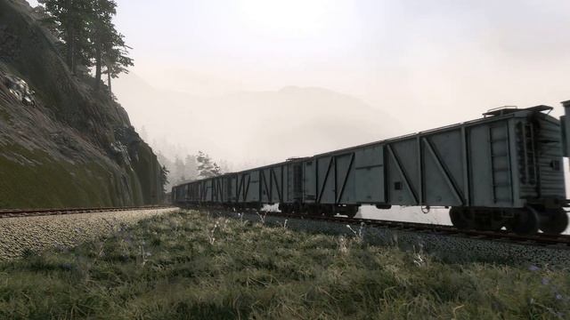 Супер длинный поезд в Derail Valley смотреть онлайн