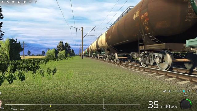 Trainz 19 - ВЛ10-615 следует по маршруту Степная Даль смотреть онлайн