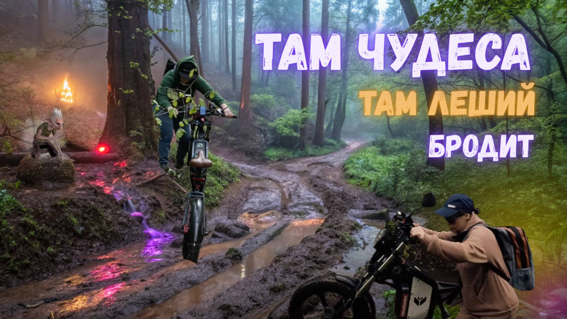 Грязь, спуски, ручьи. Потеряла телефон в лесу! 😱 Эндуро на электровелосипедах