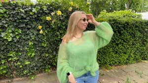 Окрасила пряжу и связала паутинку. #вязание