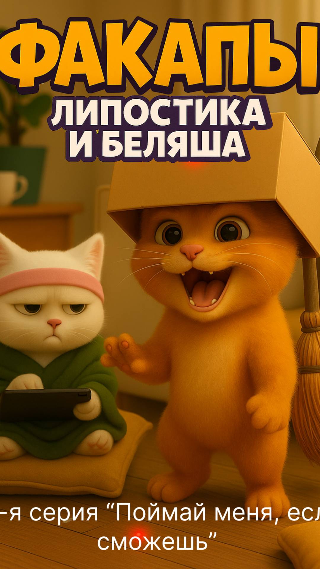 Липостик и Беляш 10 серия #мультик #нейросеть #котики #aiart #ai #hailou