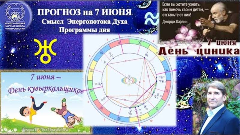 ПРОГНОЗ на 7 ИЮНЯ, субботу 2025г. эпохи Водолея, Кали-юги, 5-й К. расы, 2-й Солнечной системы. МНШУ