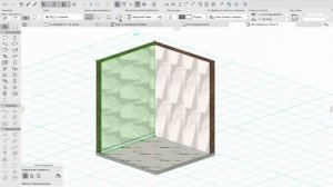 Как задать начало и направление раскладки плитки в 3д.