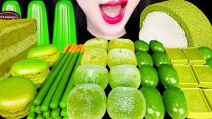 мукбанг. сладкий айфон 📱, моти со вкусом матча и прочие вкусняшки