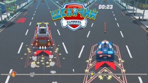 Щенячий Патруль в Кино Мини-Игры, Маршал и Гонщик Соревнование на Машинах