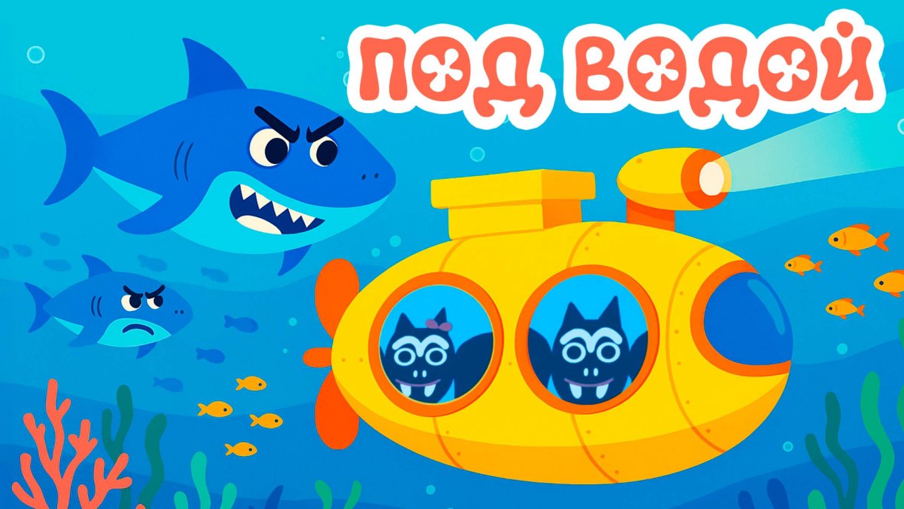 Детская песня: Под водой. Танцевальная музыка для детей #мультик #песни