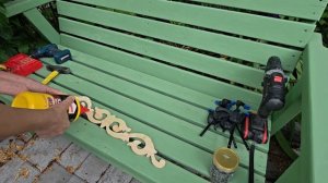 Резьба по дереву/ Обновление скамейки в саду /wood carving