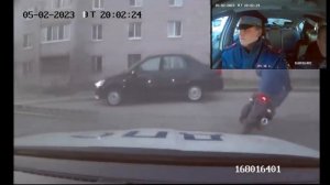 Пьяный скутерист в Череповце