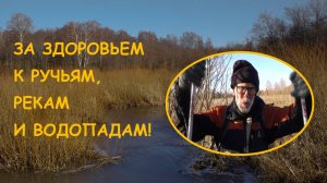 Весенний лес в марте, бобровые плотины, водопады на ручьях и реках среди ольховых лесов