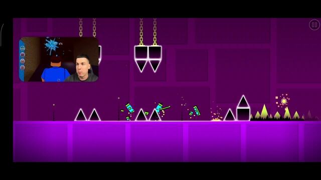 играю в игру geometry dash 2D