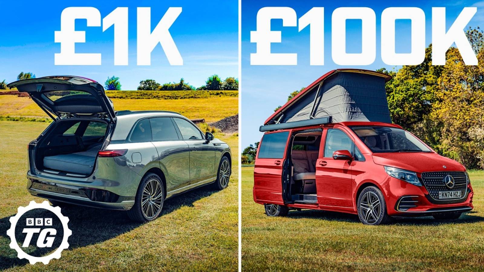 £1k Против £100k: Лучший Кемпинг в Автомобиле - Бюджетный или Роскошный? | Top Gear