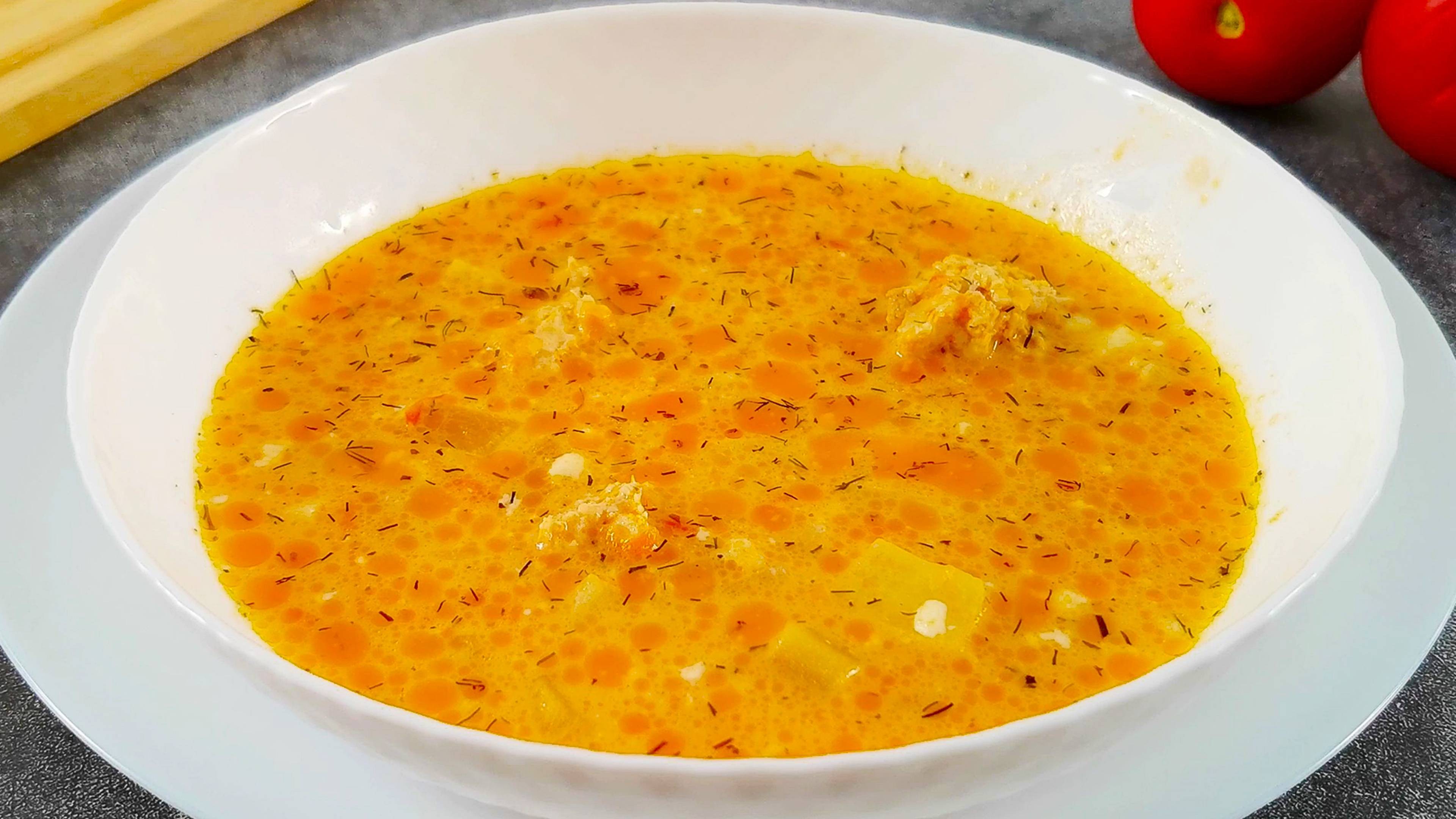 Очень вкусный суп с фаршем. Насыщенный и ароматный вкус