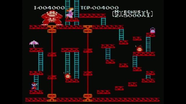 Donkey Kong NES — Все уровни и финал (Retro Game Walkthrough)