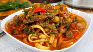 Готовлю много, съедается всё! Самый Вкусный ЛАГМАН ! Блюдо, которое у нас едят все без исключения!
