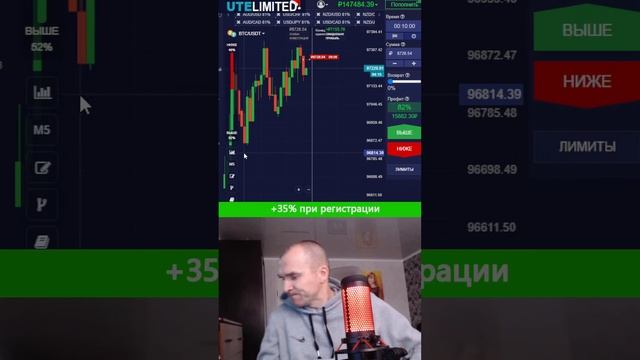 ⭕ТОРГОВЛЯ НА БИНАРНЫХ ОПЦИОНАХ. БРОКЕР UTELIMITED "Стрим" смотреть онлайн