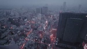 🇯🇵 Токийский городской пейзаж, открытое окно