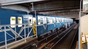 Электропоезд метро 81-717 №8436, ст. Купчино, 2 линия, г. Сан?