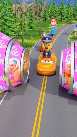 🎀 Crazy Cars & Funny Cars VS BOLLARD BARBIE Splash