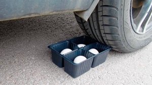 Эксперимент с автомобилем! Краш тест vs Давить колесом Яйца и многое другое! АСМР - звуки!