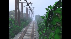 SPORE: Вид из кабины электровоза ВЛ8. Абхазия. Train view from VL-8.
