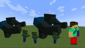 вовчик54к против армии зомби в майнкрафте