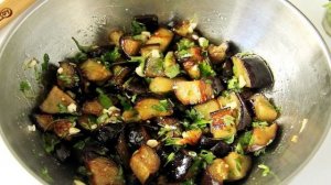 Баклажаны с зеленью на зиму