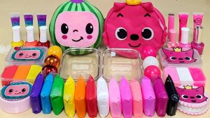 Кокомелон против Пинкфонга Смешивает случайный слайм с хрустящим звуком, Слайм ASMR