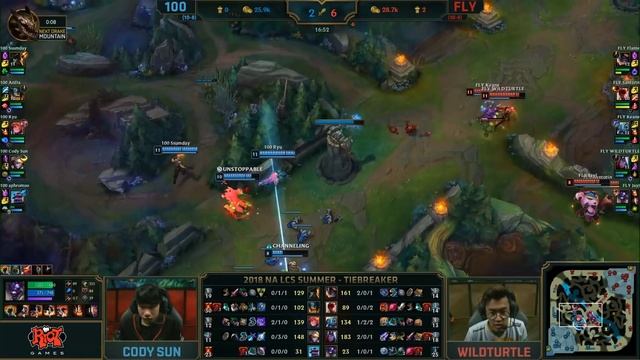 100 vs. FLY Must See - Неделя 9 Tie-Break 2 | LCS NA Summer 2018 Split смотреть онлайн