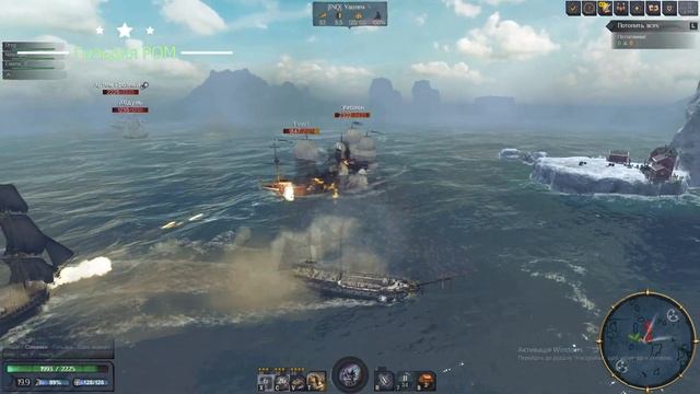 Топ урон/массовый бой/World of sea battle смотреть онлайн