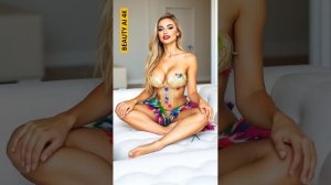 BEAUTY AI 4K. ⭐️Lingerie collection decorated with colorful feathers
