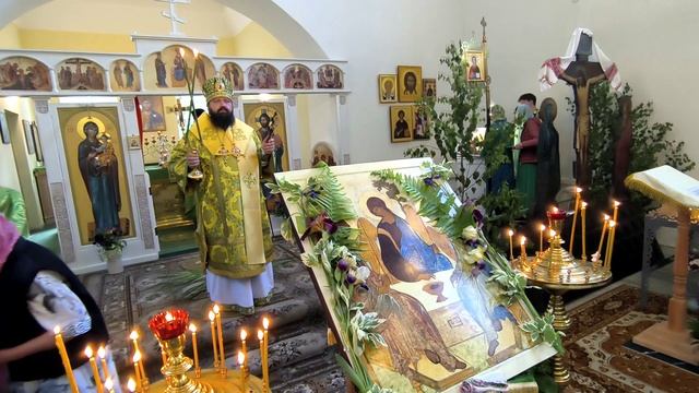 В День Святой Троицы архиерей возглавил престольный праздник в Троицком приходе деревни Бытча