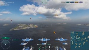 Бой в WOWS на АВ Серов в операциях.