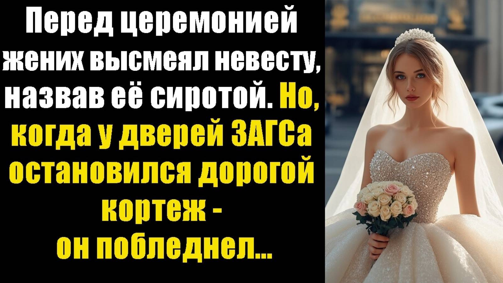 Истории из жизни. Перед церемонией жених высмеял невесту Аудио рассказы, Жизненные истории слушать