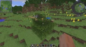 построил маленький дереве в майнкрафт