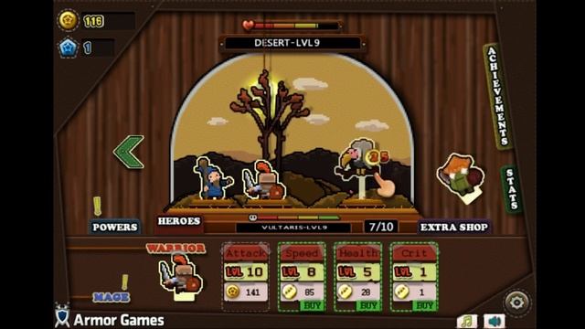 Tap Heroes "Рыцарь с железной морковкой" [armorgames] смотреть онлайн