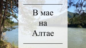 В мае на Алтае. Семейные приключения