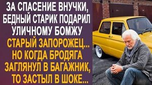 За спасение внучки бедный старик подарил уличному бомжу старый запорожец... Но когда бродяга...
