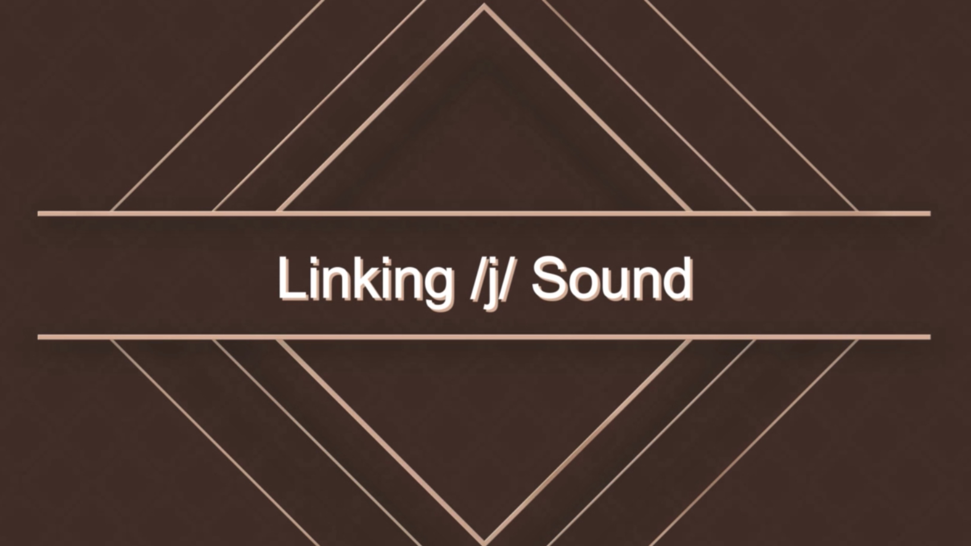 Linking Yod Sound