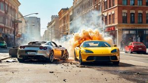 Мажоры в городе. BeamNG Drive - Реалистичные автомобильные аварии и погони и ДТП. Бимка.